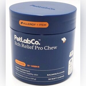 PetLab Co. Allergy + Itch Relief Pro Chew 30 Soft Salmon Flavor Chews BB 05/2026